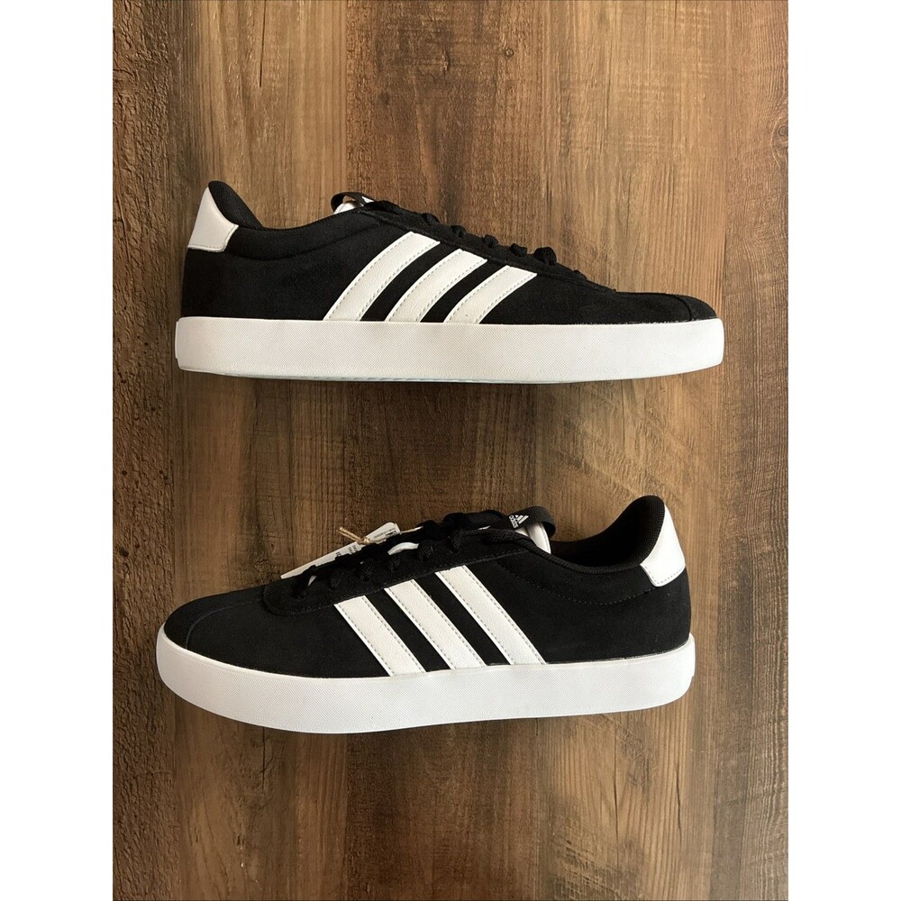 Adidas VL Court 3.0 Shoes Skateboard Black White Low Top Men Size 10.5 ID6278